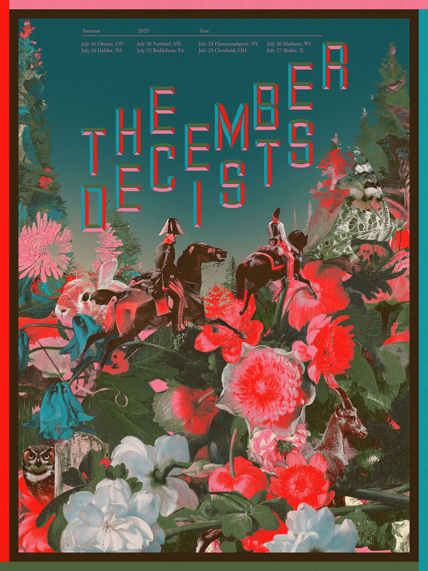 The Decemberists - Summer 25 Tour Poster